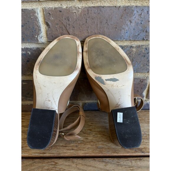Calvin Klein Adria Tan Heeled Sandals Size 7 US - Picture 11 of 12
